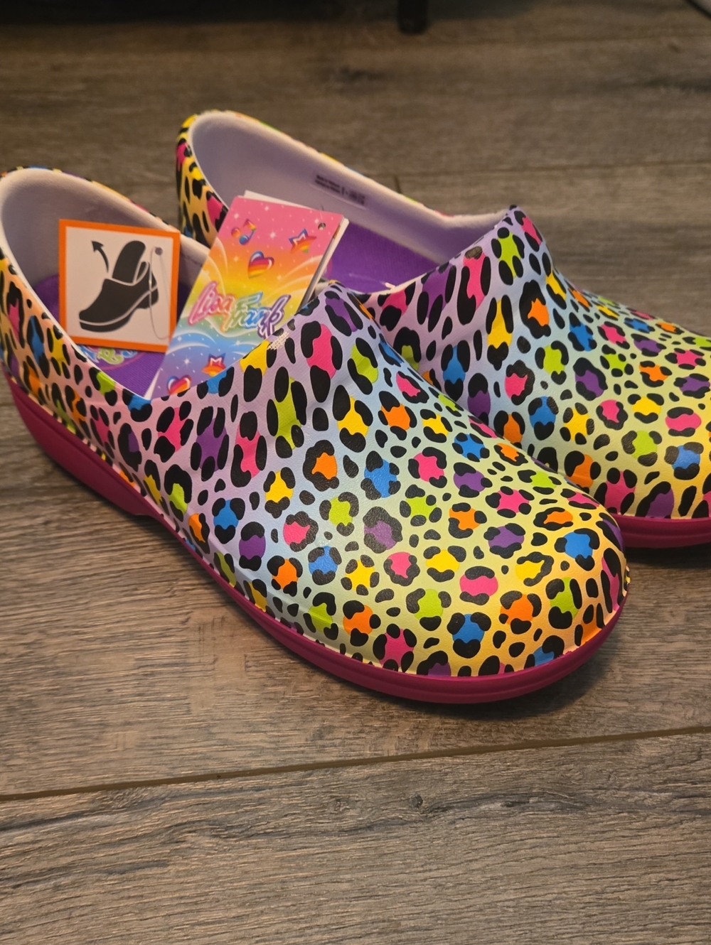 CROCS Kids Slip-On Clogs in Neon Leopard Multicolor